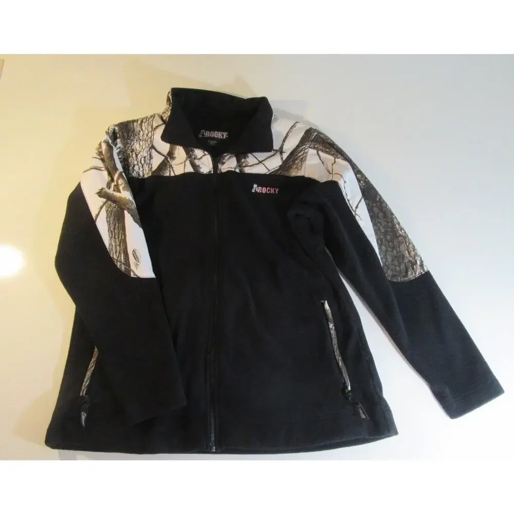 Women’s Rocky 602418 Black & Realtree Hardwoods Snow Fleece Jacket Size XL - Picture 1 of 9